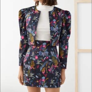 Black Sequin Print Skirt Suit.. jacket and skirt included